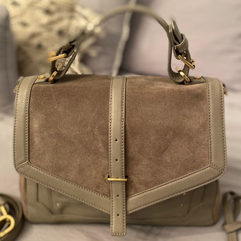 Tory Burch 797 Gray Large Satchel - New